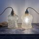 Lot de deux baladeuses vintage en verre ciselé