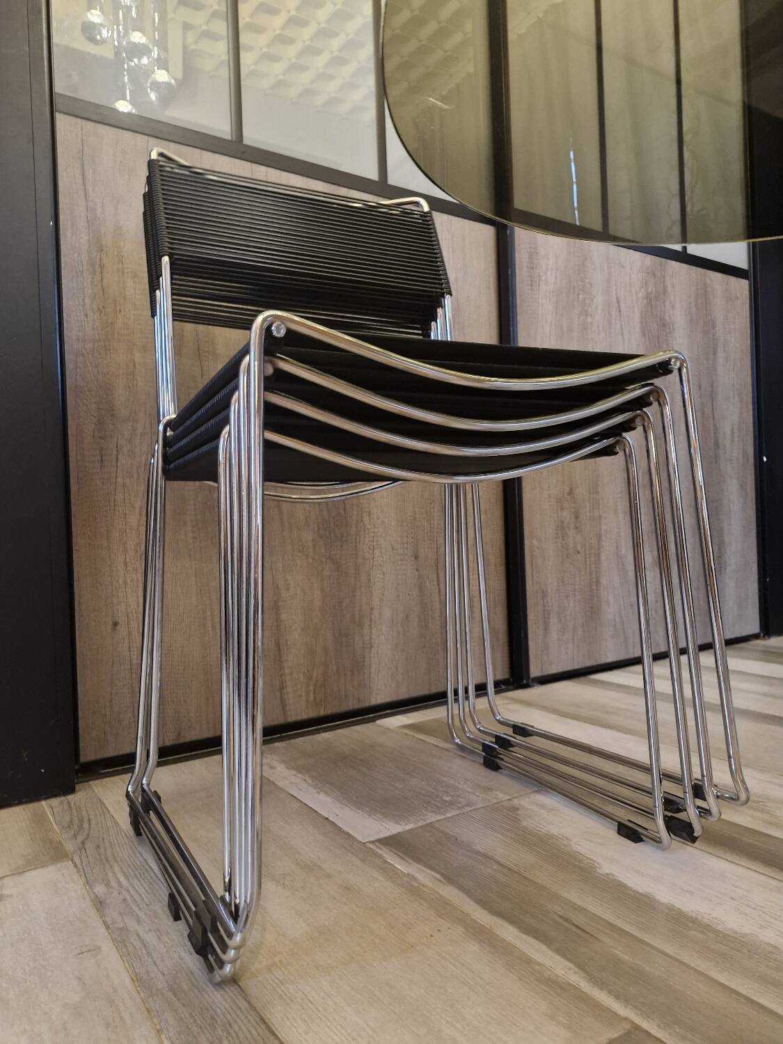 Set of 5 spaghetti chairs by giandomenico belotti for alias vintage 1980