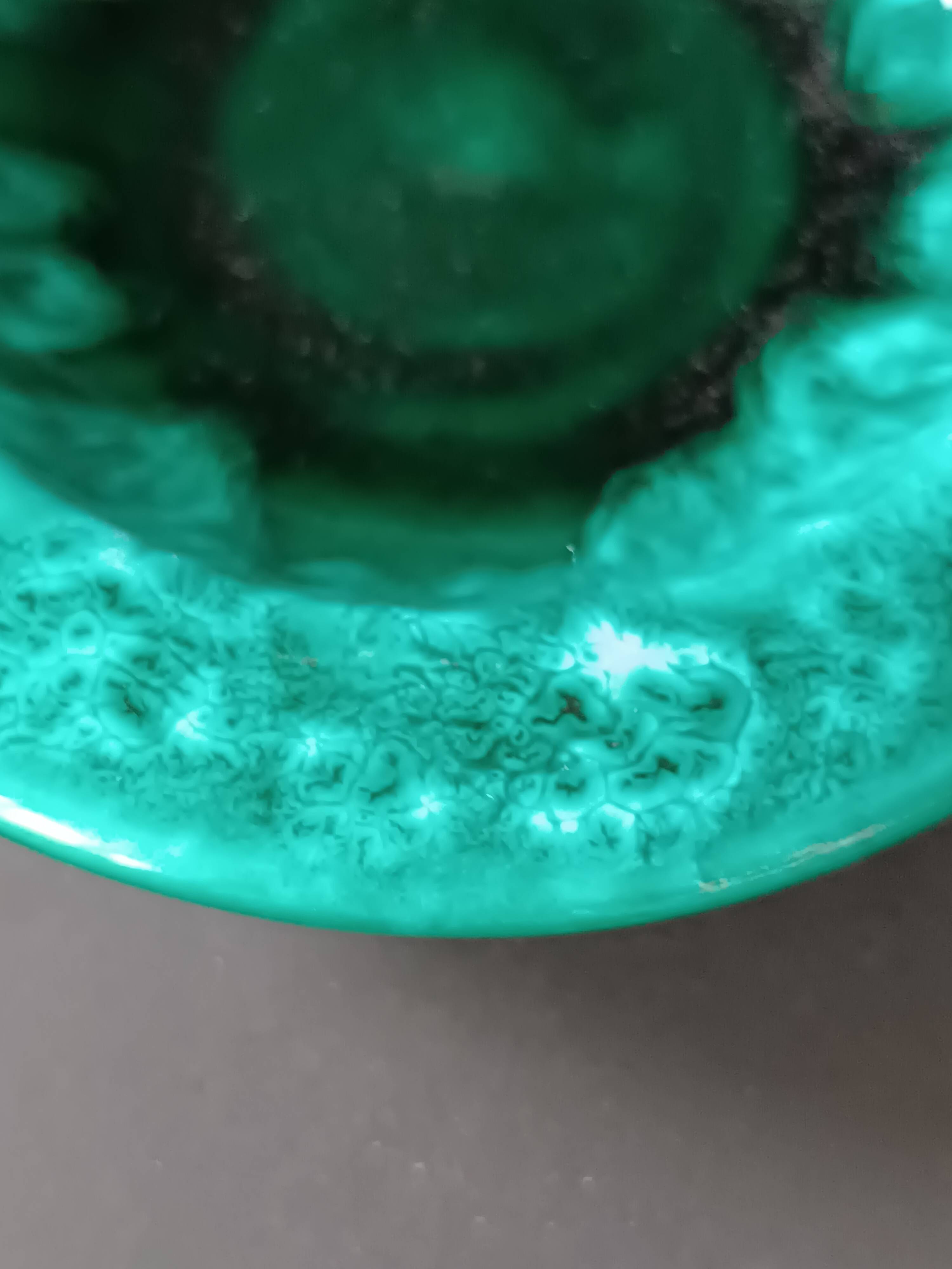 Turquoise glazed ceramic catchall by Giraud Vallauris 1960