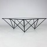 Postmodern Italian Steel and Glass Coffee Table, 1980s