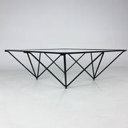 Postmodern Italian Steel and Glass Coffee Table, 1980s