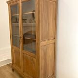 Armoire vitrine chêne massif