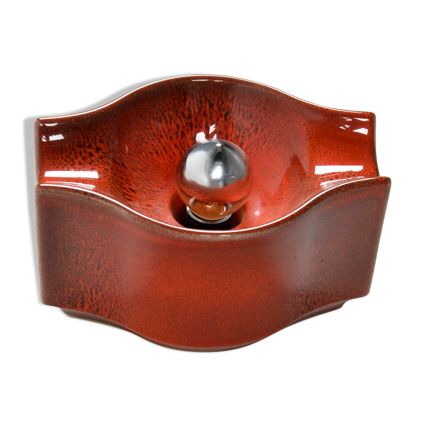 Space age ceramic fat lava wall lamp by Cari Zalloni for Leola, 1970s
