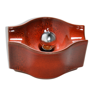 Space age ceramic fat lava wall lamp by Cari Zalloni for Leola, 1970s