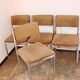 Set of 4 chairs from the 1970s – chrome, vintage fabric