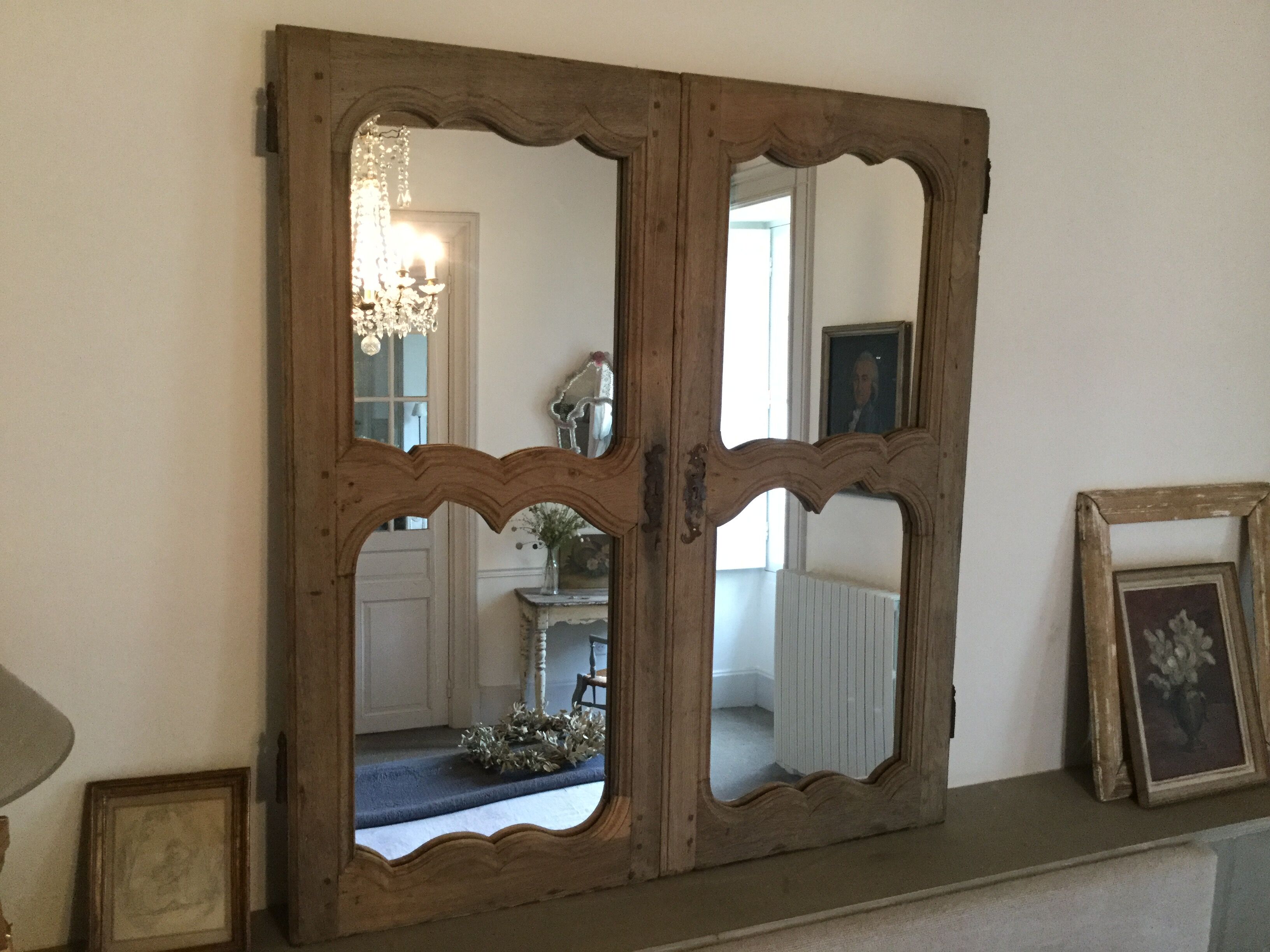 Mirror in old window