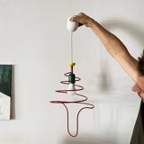 Spiral Pop Art Pendant Light, Ceiling Lamp, ESTO Austria, ´80