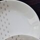 4 vintage dessert plates Sarreguemines - White earthenware with red pattern n