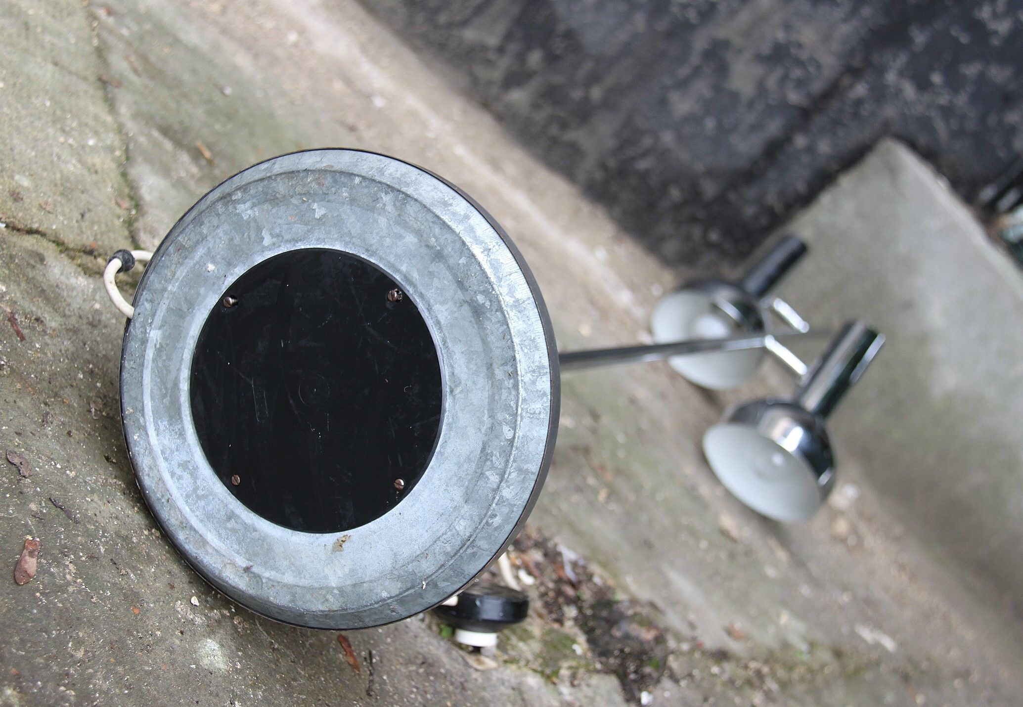 Lampadaire chrome 2 spots