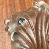 Heavy vintage German floral glass bowl by Walther Glas, 1970s.