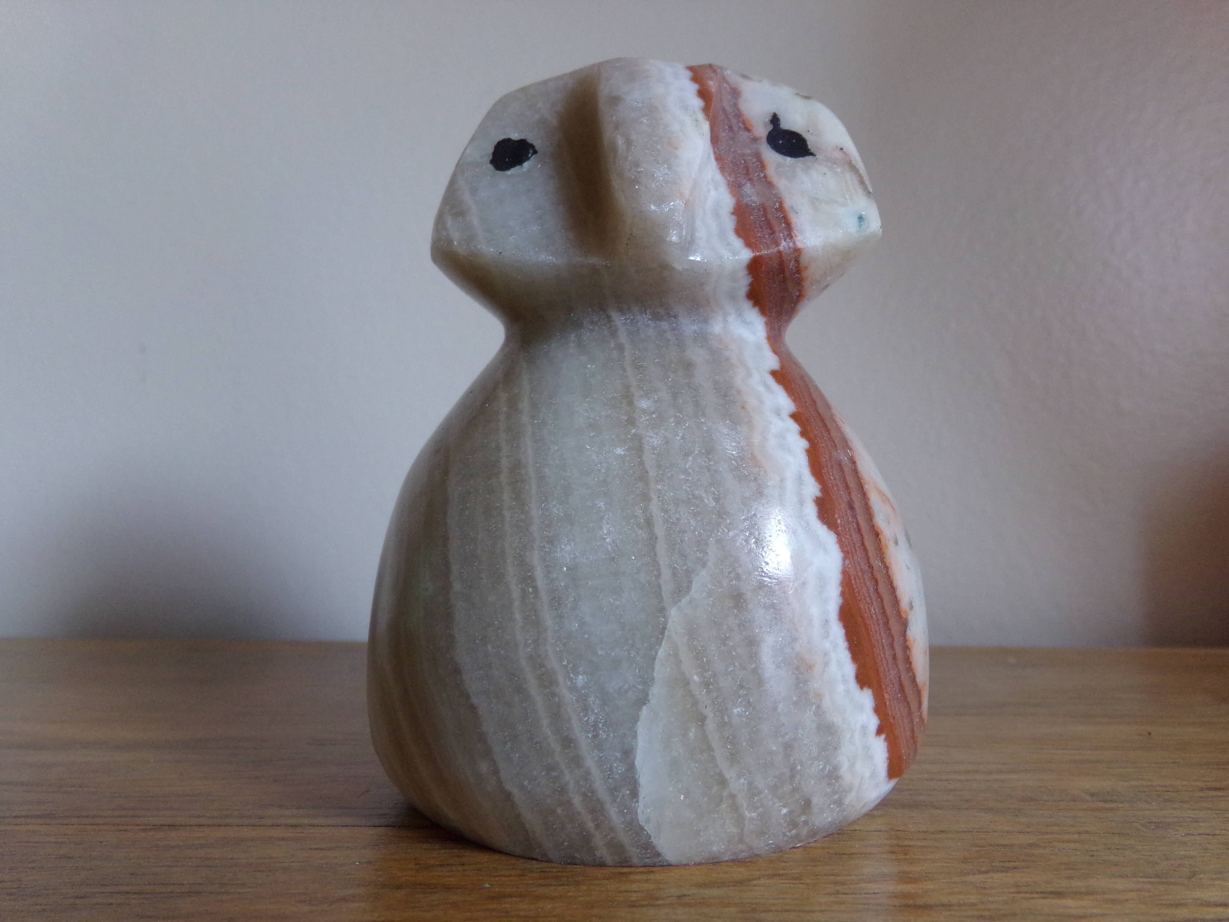 Alabaster owl paperweight