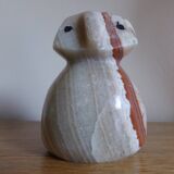 Alabaster owl paperweight
