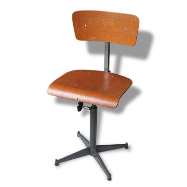 Chaise industrielle d'architecte vintage