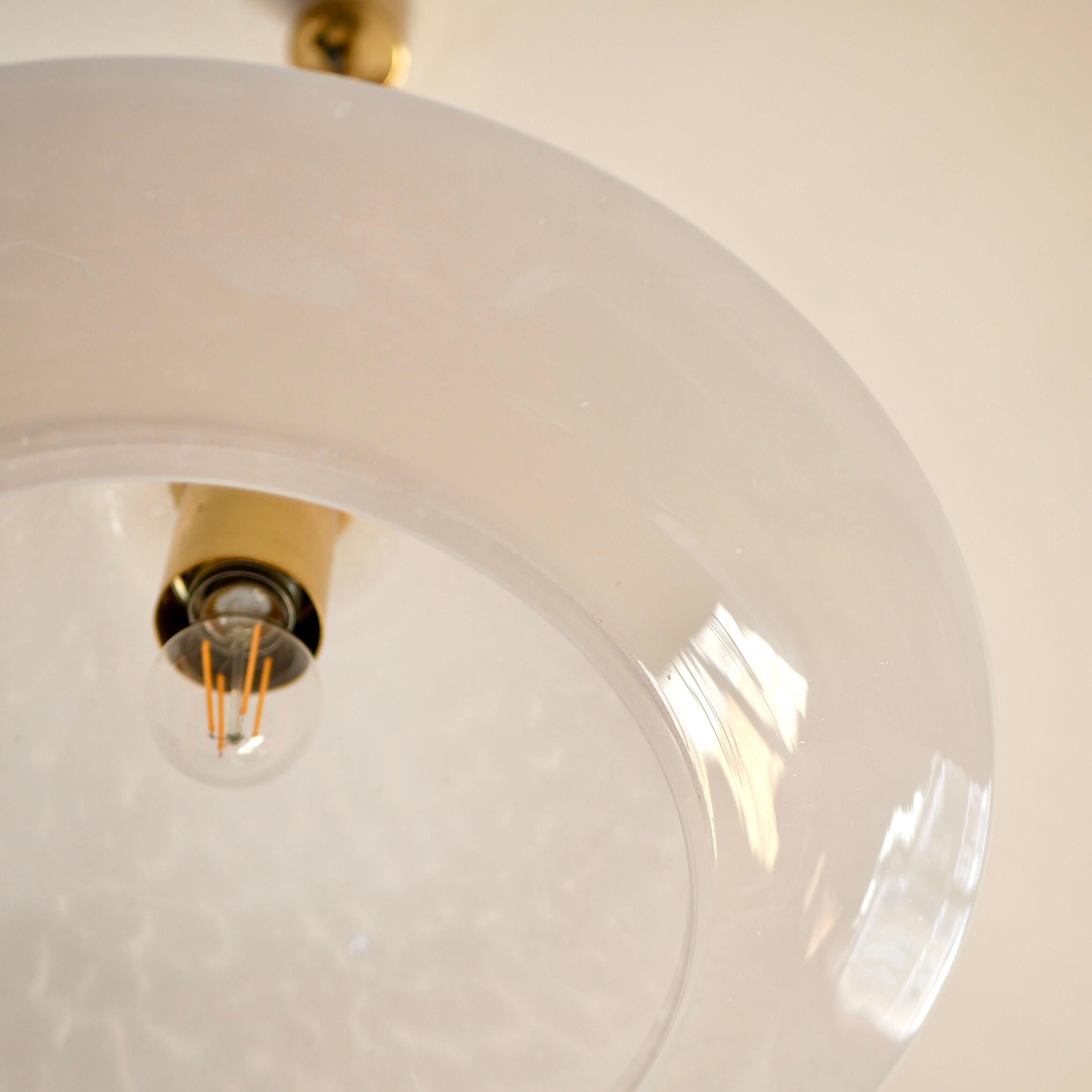 Hanging lamp bell in Murano glass