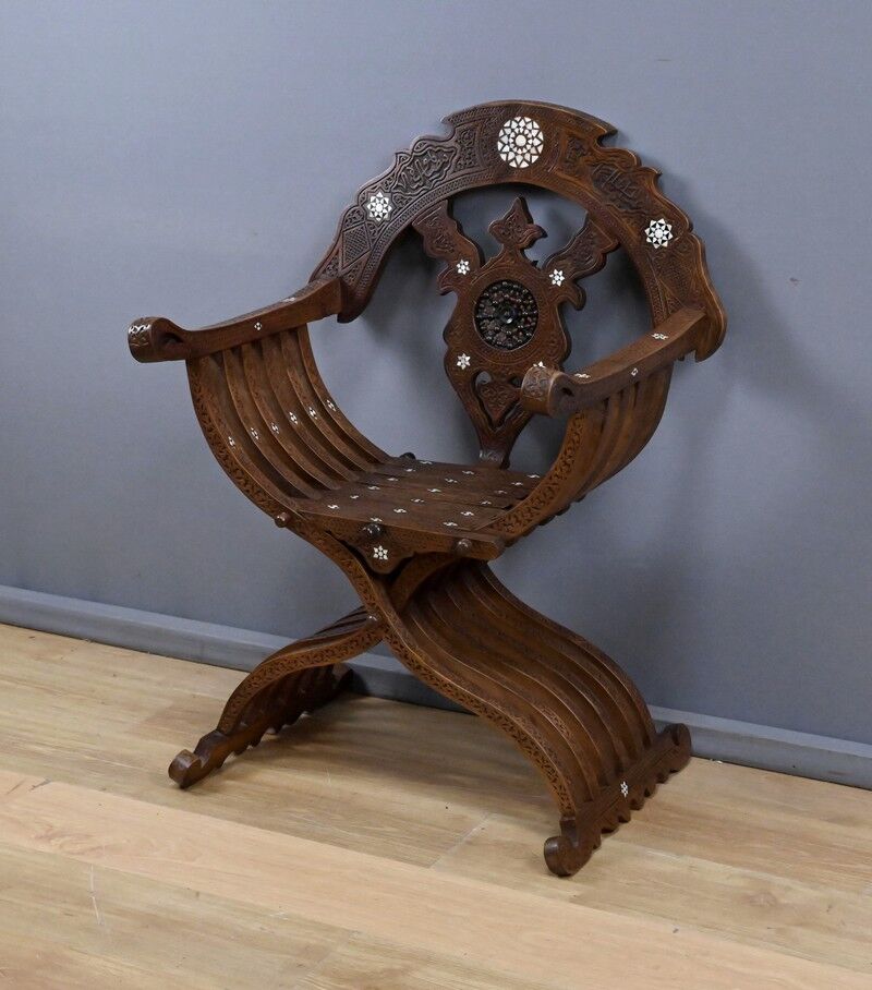 Syrian walnut armchair – late 19th century