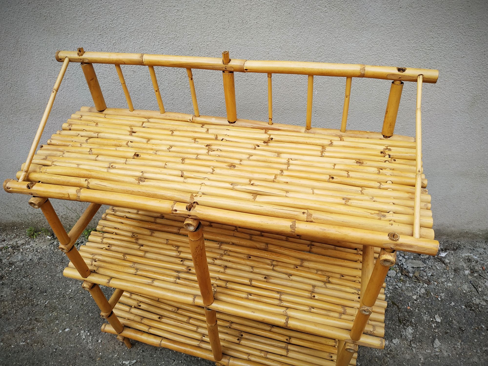 Vintage bamboo shelf