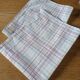 6 antique checkered napkins