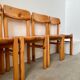 Lot de 5 chaises en pin massif design scandinave Reiner Daumiller vintage années 70