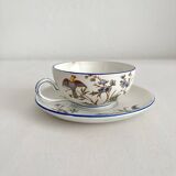 Polychrome ironstone cup "Nella" Jules Veillard Bordeaux (JVB)