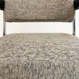 Gray upholstered designer armchair attributed to Gispen, 1960s