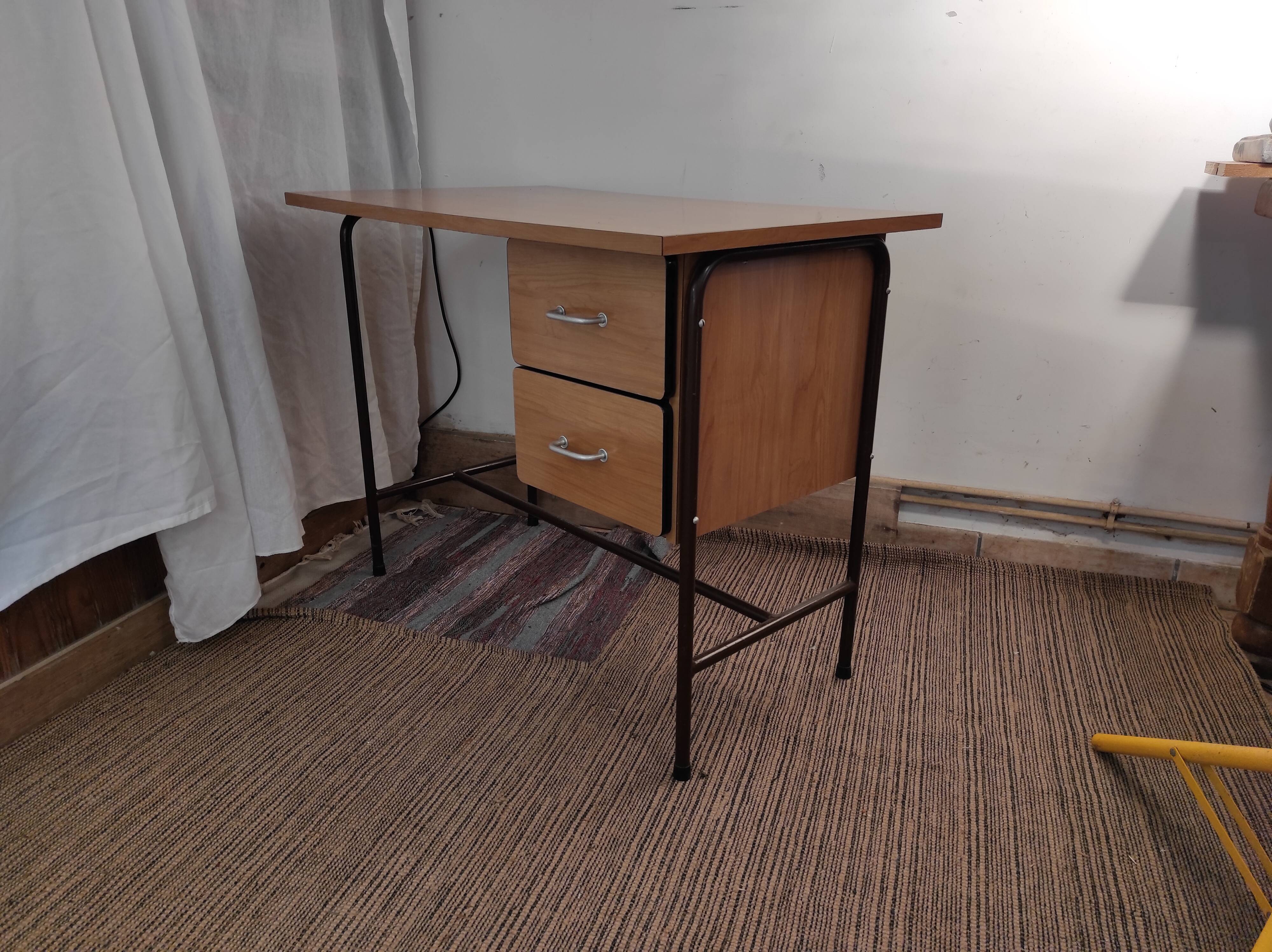 Formica 1960 desk with two drawers