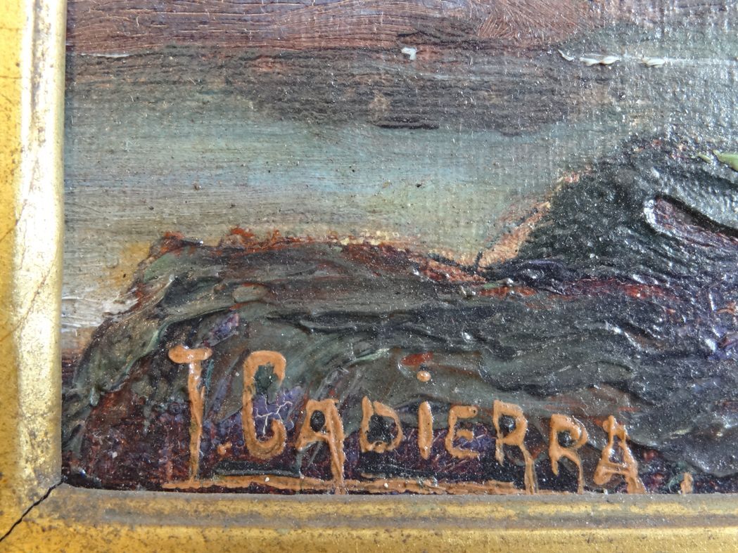 Marine, oil painting on canvas by Louis CADIERRA, 60 x 47 cm