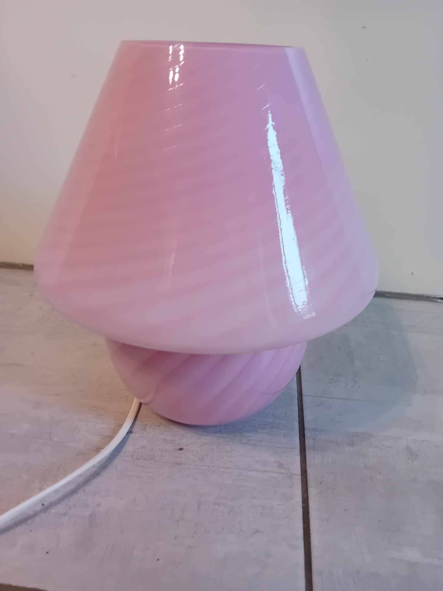 Pink mushroom lamp MURANO 70's