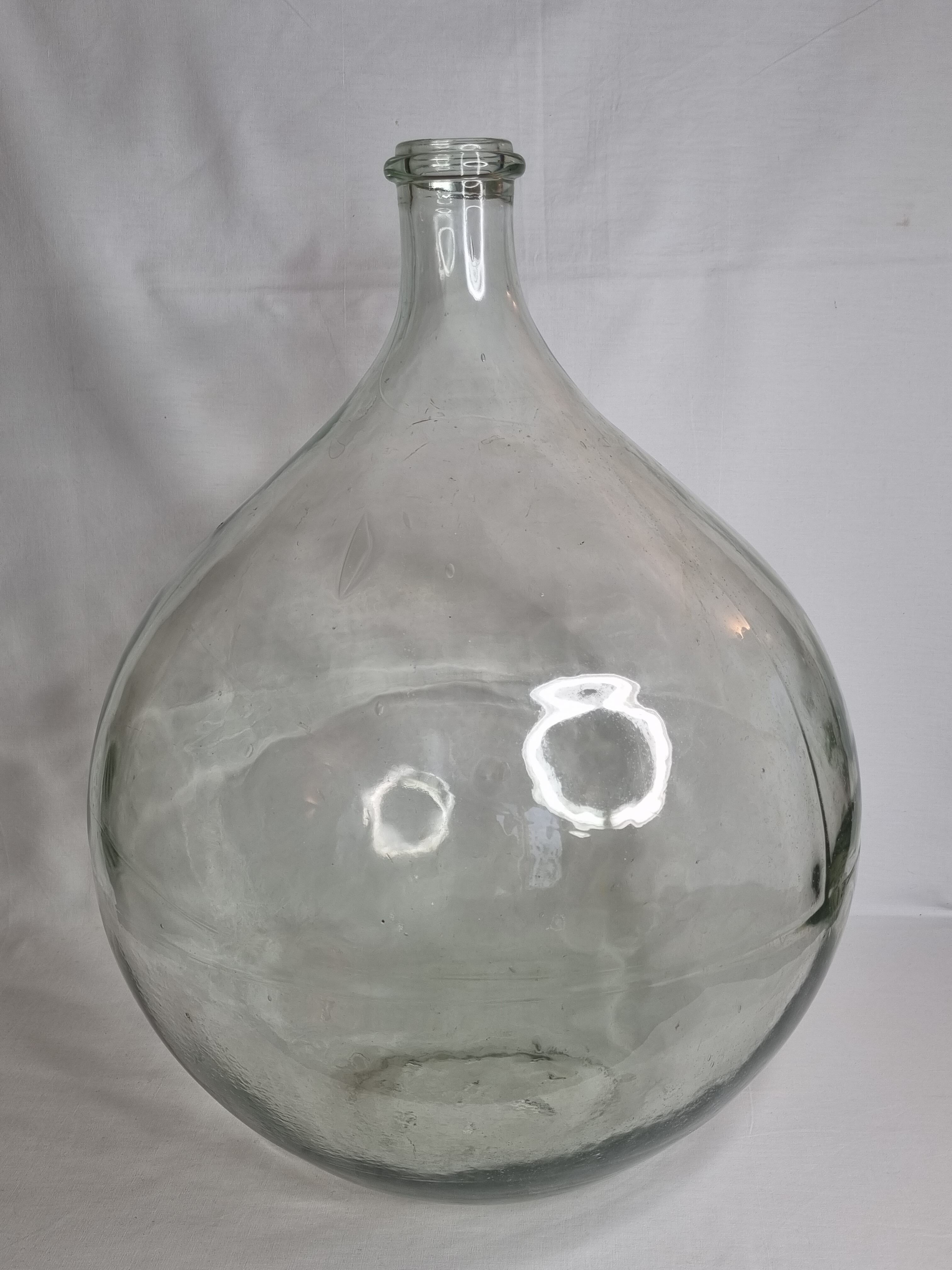 Demijohn blown glass, 60 liters