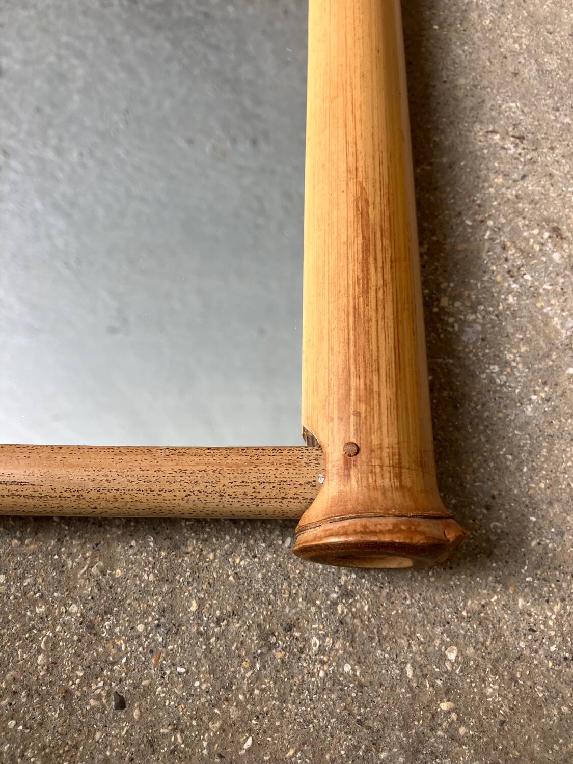 Vintage bamboo mirror 1960s