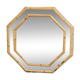 Vintage Octagonal Wall Mirror in Bamboo, Italy, 1960s