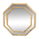 Vintage Octagonal Wall Mirror in Bamboo, Italy, 1960s