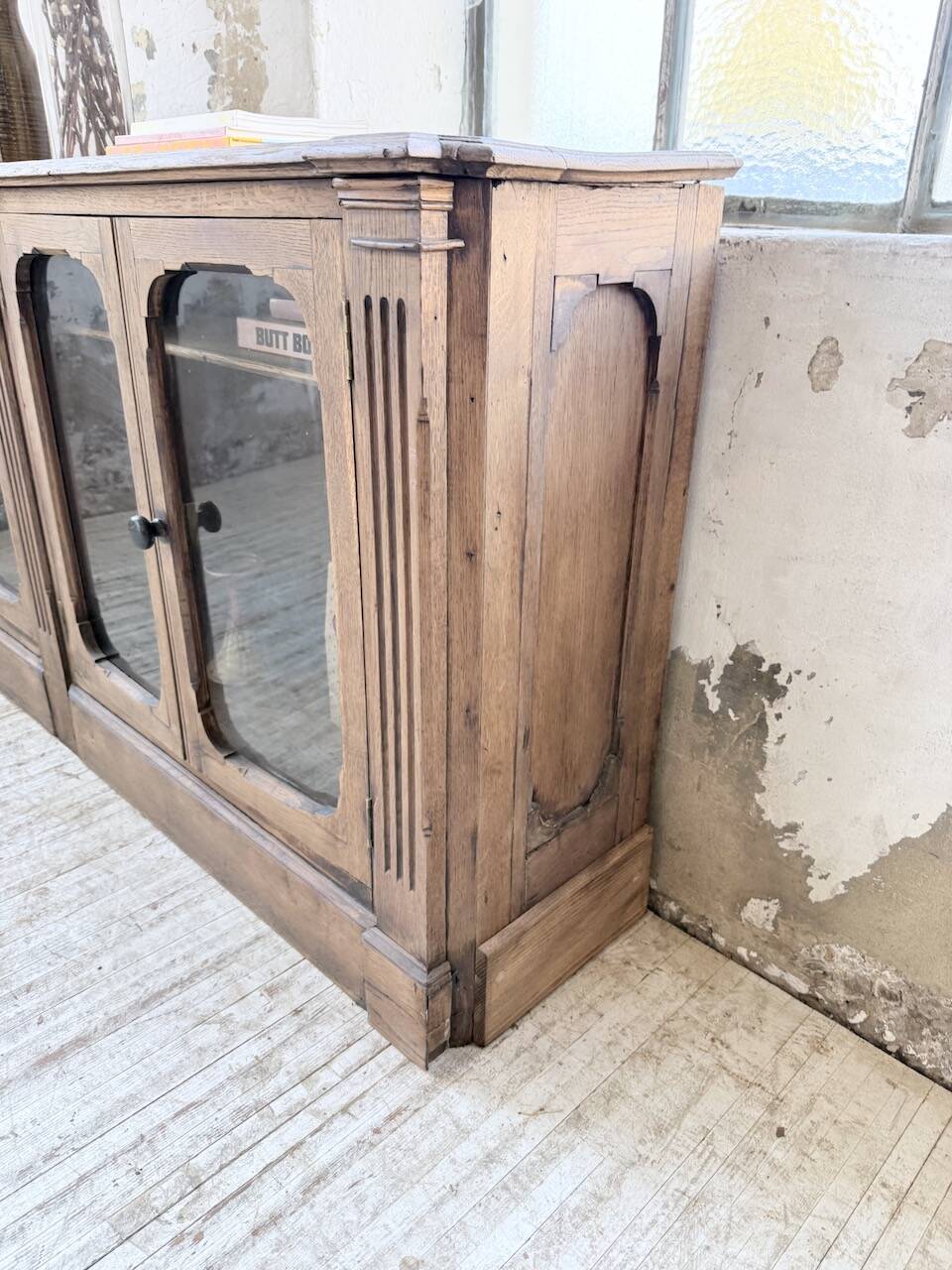Enfilade display cabinet, solid oak, 1920.