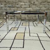 Chrome and glass coffee table, 1970
