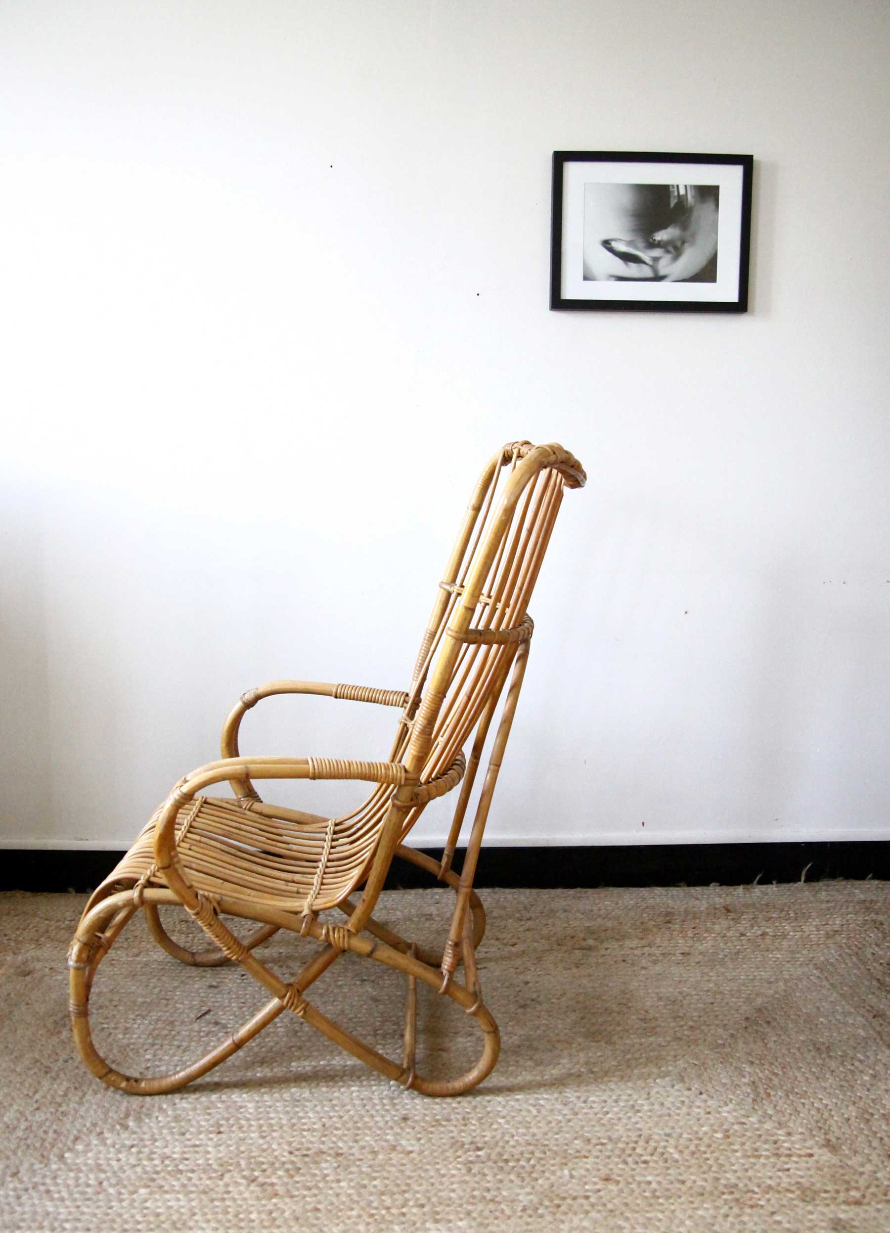 Vintage rattan armchair