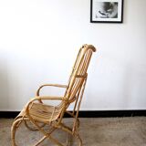 Vintage rattan armchair