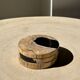 Set of 3 fossilized wooden coasters (clear)