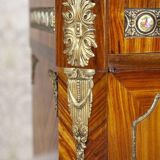 Vintage Two-Leaf Cabinet with Marble Top, 1940s