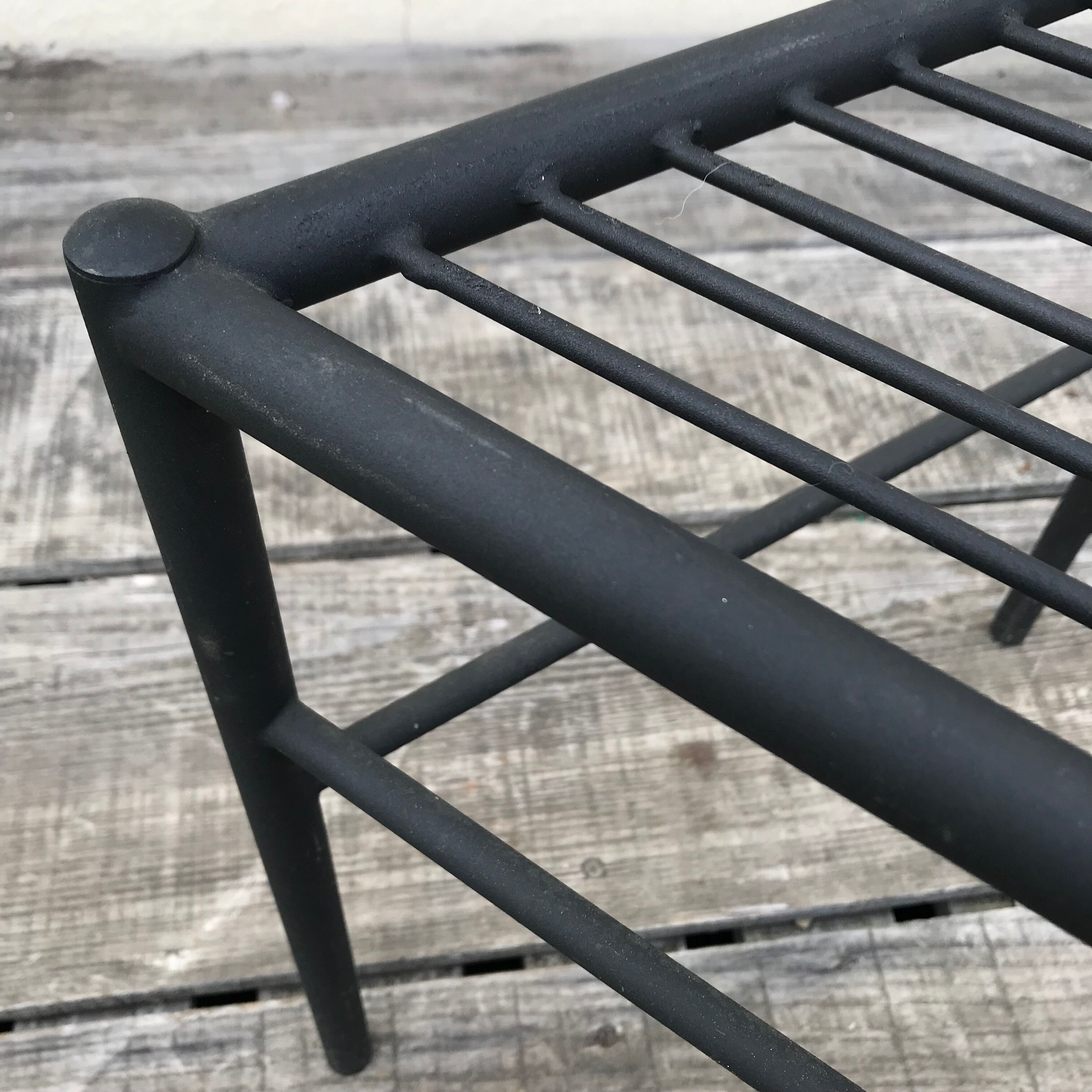 Chair with high back in vintage metal 1980