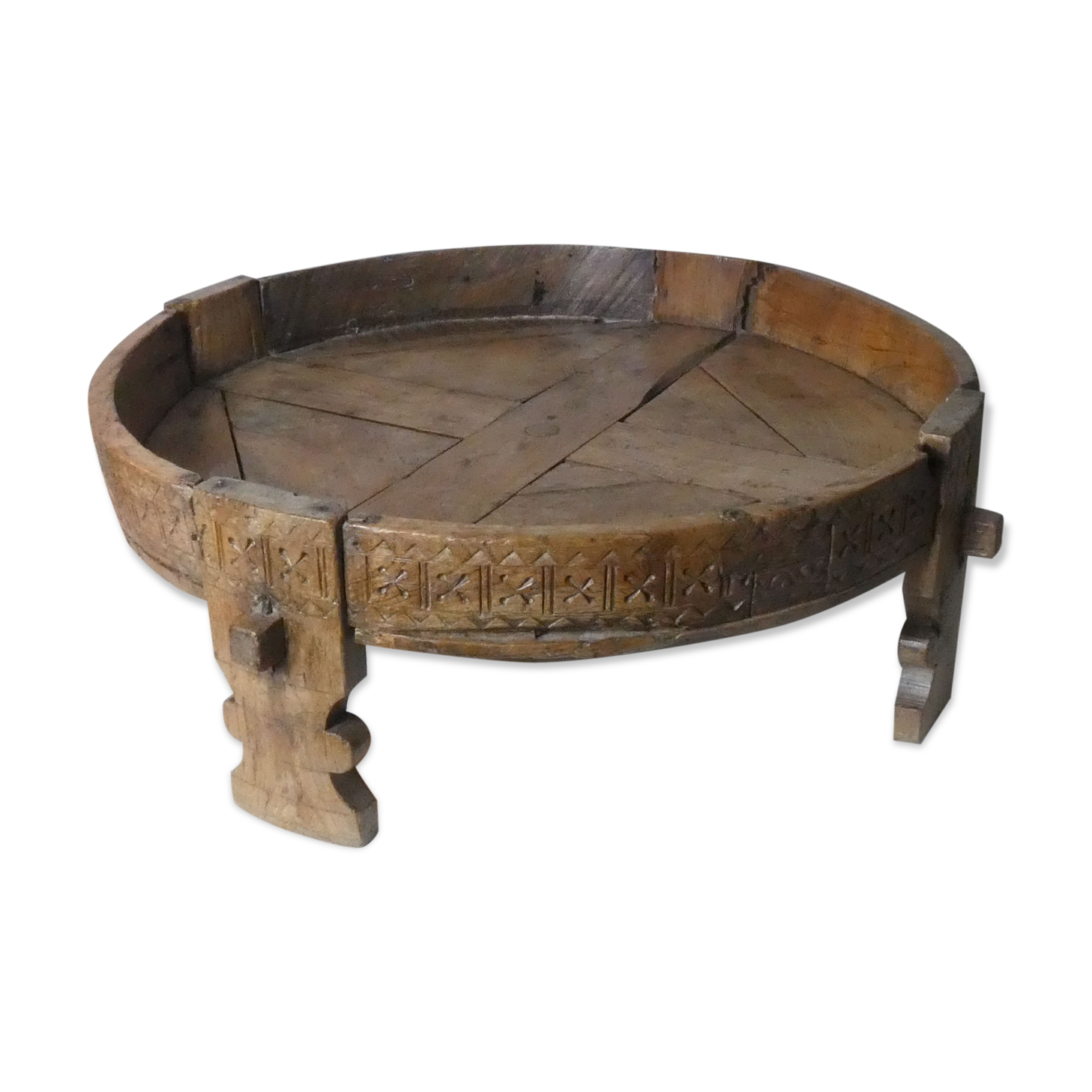 Indian coffee table chakki late 19th