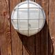 Antique pair of industrial brushed aluminum wall lights