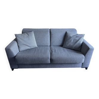 Canapé 3 places convertible gris 140 x 200