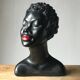 Plaster bust of a black woman 1950s Gino Manca