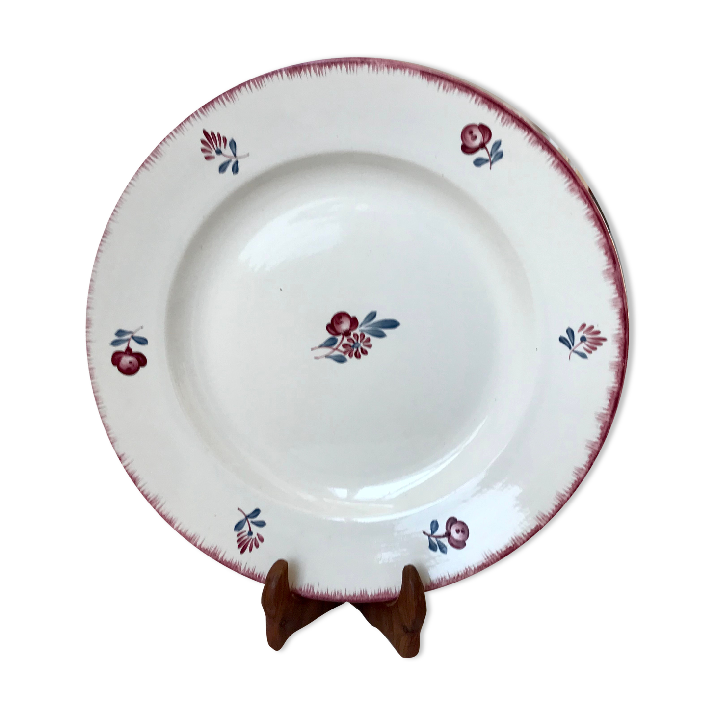 Round dish Digoin Sarreguemines model "Line" years 20-30