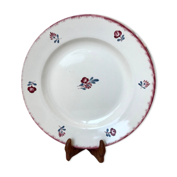 Round dish Digoin Sarreguemines model "Line" years 20-30