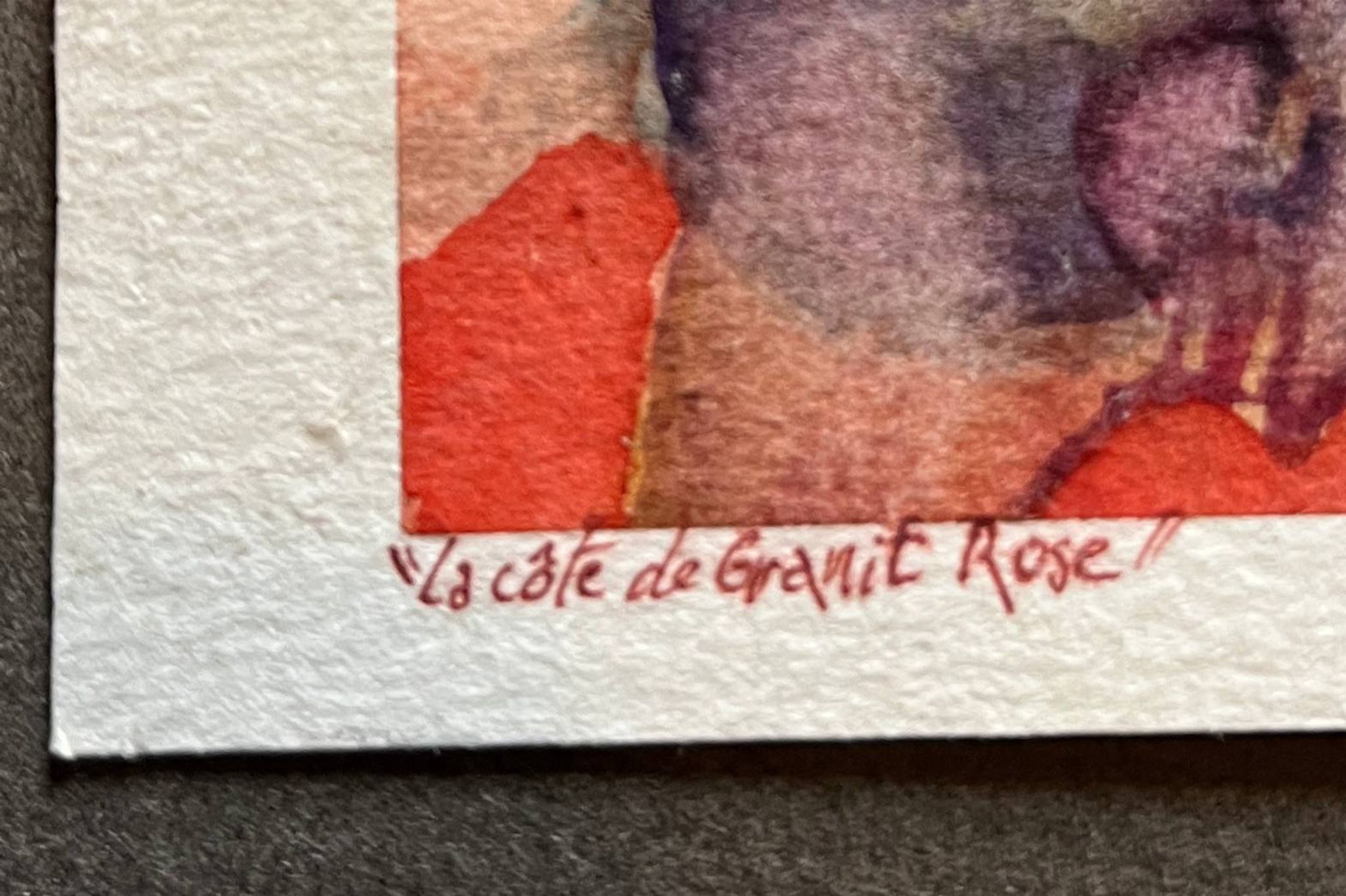 Set of 7 watercolor paintings signed B. Lévêque Burgundy Brittany