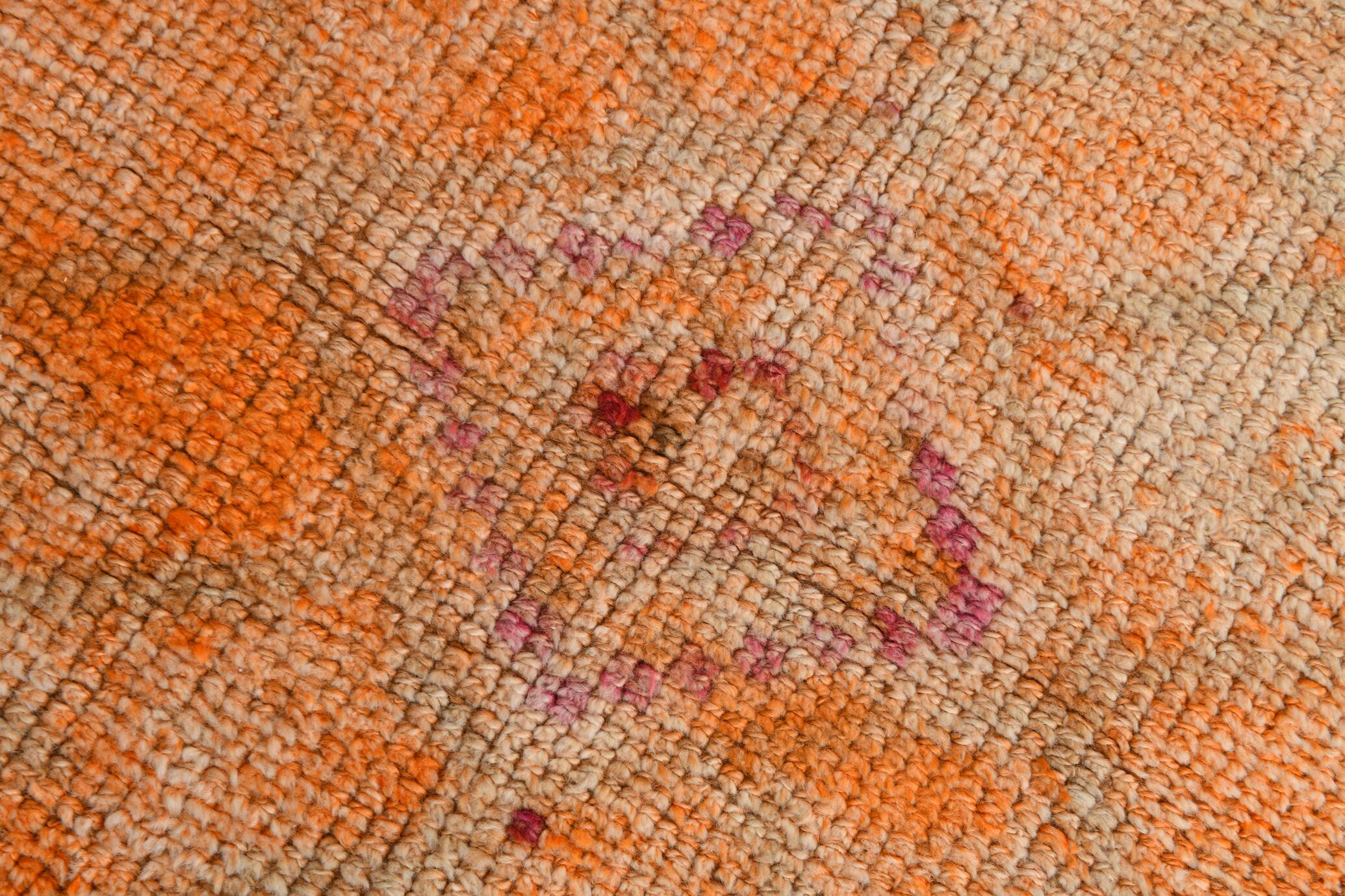 3x10 Peach & Red Vintage Runner Rug, 93x310Cm