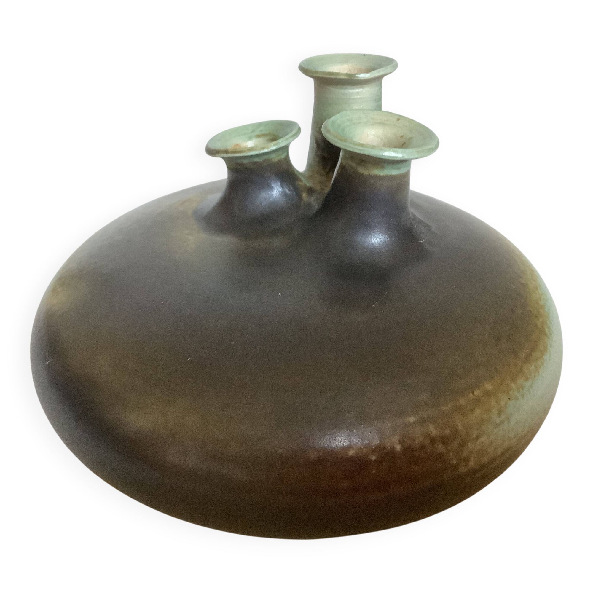 Two-tone ceramic vase flower pick