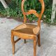 Louis Philippe solid wood and straw office chair