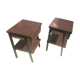 Pair of metal bedside table / formica