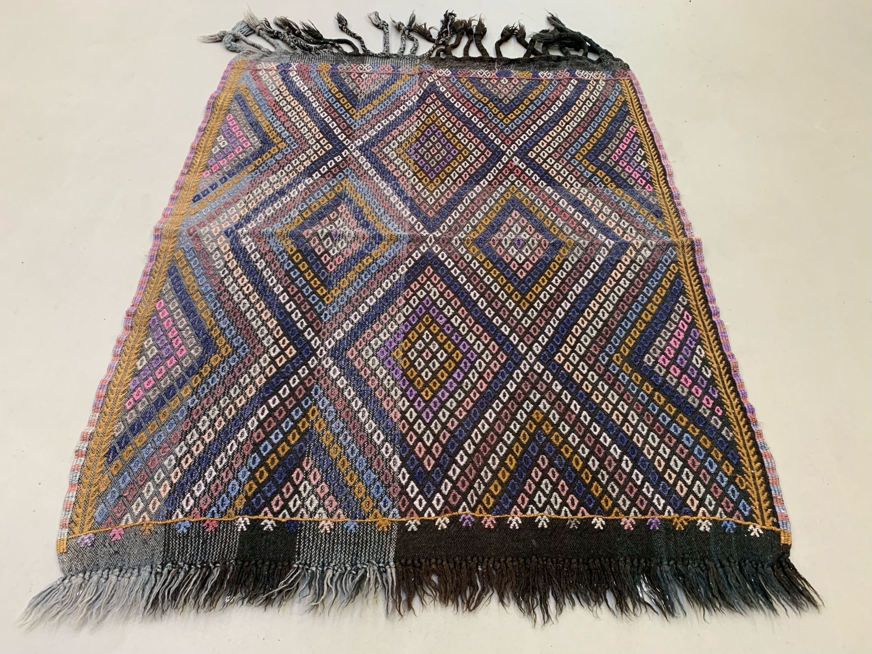 Small Vintage Turkish Kilim Rug 110x84 cm Wool Kelim